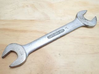 Sidchrome 7/16 1/2 & 1/2 9/16 Bs Whitworth Jaw Stamped Open End Spanner Vintage