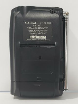 Vintage Radio Shack Pocketvision 29 Mini LCD Color TV UHF/VHF MODEL 16 - 3009 3
