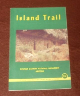 Vtg Walnut Canyon National Monument Arizona Az Island Trail Travel Brochure