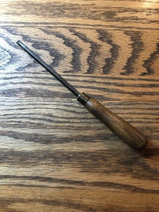 Old Wood Carving Tools Vintage 1/4” Sweep Straight Carving Gouge Chisel