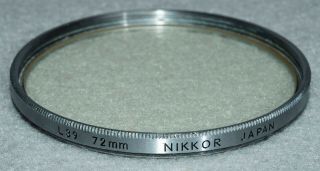 Vintage Nikon Nikkor 72mm L39 Uv Filter Silver Japan