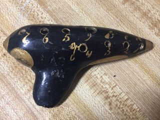 Vintage Ocarina Clay Pottery Flute Music Instrument Made In Austria