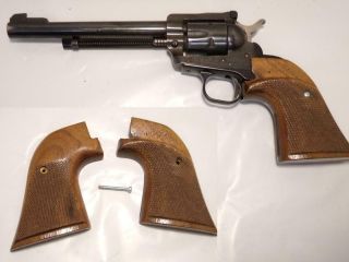 Vintage Herretts Gun Grips For Ruger Single Six Blackhawk Vaquero Xr3 - Red Frame