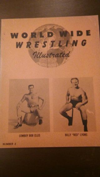 Nwa Vintage Wrestling Illustrated Texas 1969 Sheik Midgets Ladies Kiniski Funk