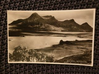 Ben Loyal,  Sutherland,  Queen Of Scottish Mountains - Vintage Real Photo Postcard