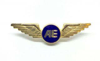 Vintage Air Europe Ae Airline Pilot Enamel Wing Badge