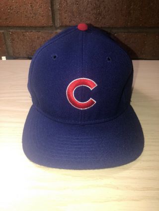 Vintage Chicago Cubs Sports Specialties Fitted 100 Wool Hat 7 1/2 Usa Made