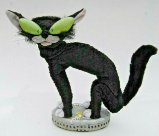 Vintage Animated Halloween Prop Fraidy Cat Motion Activated Haunted House Item -