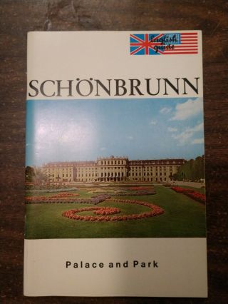 Vintage Schonbrunn Palace & Park English Tour Guide Soft Cover W/ Map