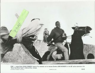 Sean Connery Never Say Never Again 9x7 Vintage 007 Bond On Horse