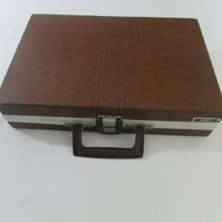 Vintage Savoy Cassette Tape Case 30 Tapes Brown Briefcase