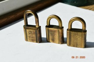Vintage,  brass,  B & O Signal,  Yale and Towne,  Art Deco style,  1 2 locked 2