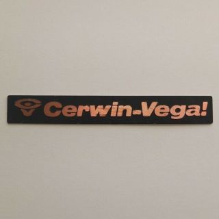 Vintage Cerwin - Vega Speaker Grille Emblem For At - 10 And Others,  C.  1988—excellent