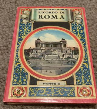 Antique Foldout Photo Book Ricordo Di Roma Parte Ii