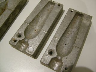 2X VINTAGE FISHING LEAD WEIGHT SINKER MOULD MOLD WITH INSTRUCTION 3