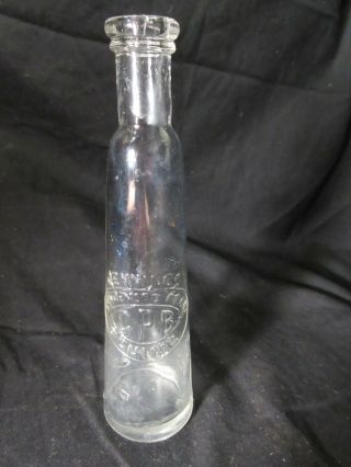 Vintage Jennings Condensed Pearl Cpb Bluing Bottle Embossed Cork Style 7 " Empty