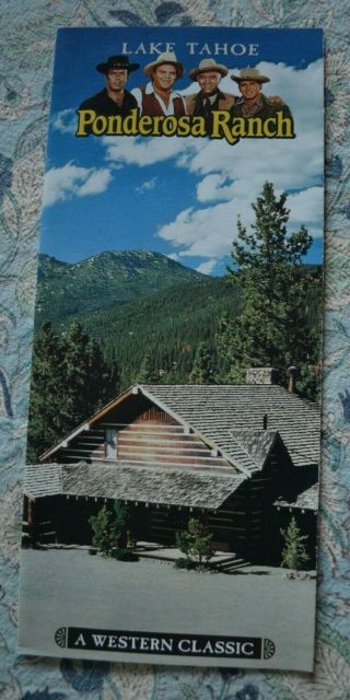 Lake Tahoe Incline Village Ponderosa Ranch Bonanza Tv Show Brochure 1998