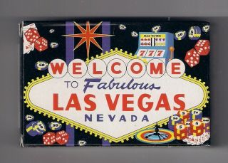 poker size deck souvenir playing cards from fabulous Las Vegas,  Nevada,  black 3