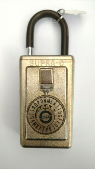 Vintage Supra C Series 3 Dial Combination Key Lock Box - Cosmetic Wear -