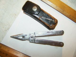 Vintage Leather - Man Multi Tool And Leather Pouch Portland Or.