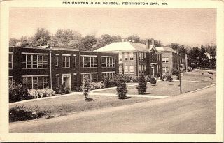 Pennington High School,  Pennington Gap Va.  Vintage Postcard B6