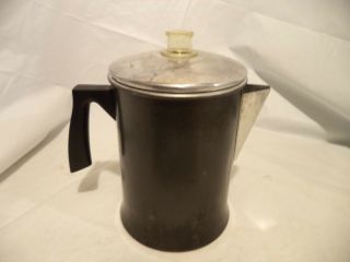 Vintage 9 Cup Coffee Pot/percolator Aluminum 9 " Tall