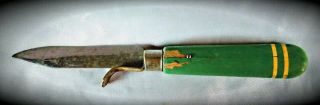Vintage 3” Paring Knife Geneva Forge American Stainless Steel With Guard