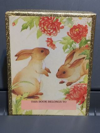 Vintage Antioch 28 Bookplates 1986 Peggy Toole Bunnies And Flowers Cute