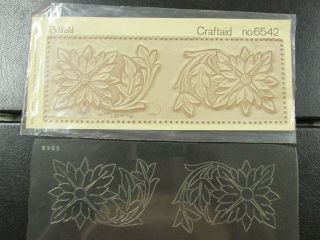 Vintage Leather Carving Billfold Template Craftaid No.  6542 Floral Flowers L@@k