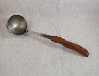 Cutco No 15 Soup Ladle Stainless Steel Brown Wood Handle Vtg Usa
