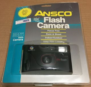Halina Ansco Pix Flash 35mm Film Camera Vintage Point & Shoot Focus