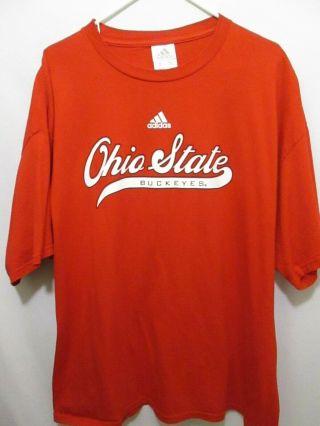Vtg Ohio State Buckeyes Red Logo Print T - Shirt/tee Adult Men 
