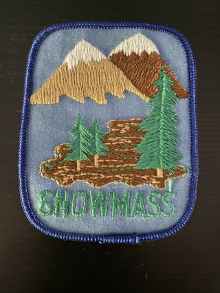 Vintage Snowmass Mountain Aspen Ski Resort Colorado Souvenir Sew On Patch