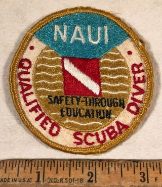 Vintage Naui Qualified Scuba Diving Diver Safety Through Education Patch