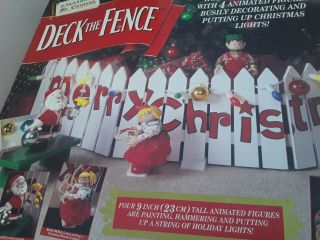 Mr Christmas Vintage Deck The Fence Animated With Lights
