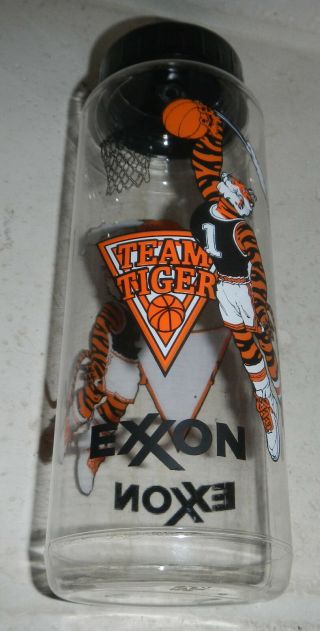 Vintage Exxon Mobil Oil Gas Logo Team Tiger Sports Drink Water Bottle 2