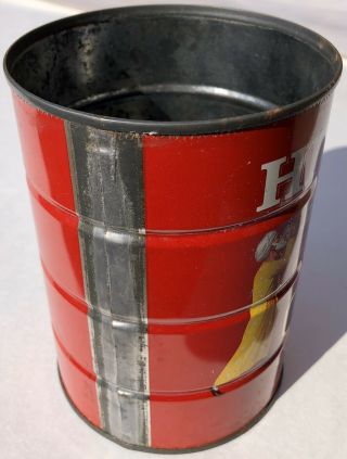 Hills Bros Vintage Coffee Tin Can Regular Grind One Pound Empty 2