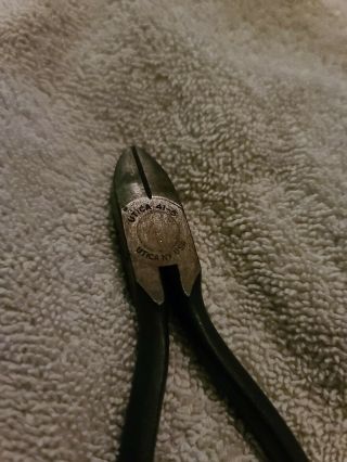 Vintage Utica No.  41 - 5 Side Cutter Pliers Dykes Made In Usa
