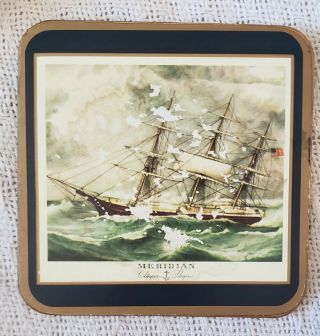 Vintage Pimpernel Brand Coasters - 6 Different CLIPPER SHIPS - Nautical Theme 3