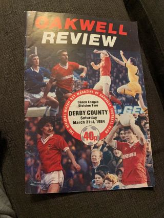 1984 Barnsley V Derby County Football/soccer Programme