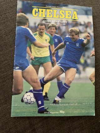 1986 Chelsea V Coventry City Football Programme
