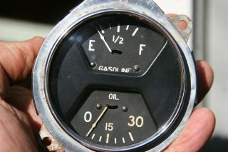 33 1933 Chevrolet Vintage Gauge Cluster Duplex - Gas Fuel & Oil Pressure