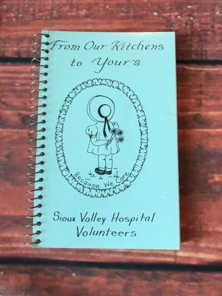 Sioux Falls South Dakota Cook Book Sioux Valley Hospital Vtg Volunteer Recipes