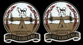 Us Army Mile 632 Alaska Highway Yukon Territory S71 Campground Services Stickers