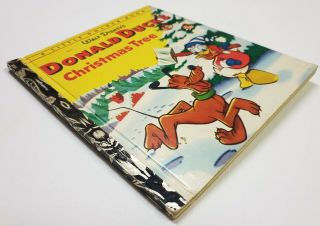 Donald Ducks Christmas Tree,  Vintage Little Golden Book,  1973,  yellow back 2