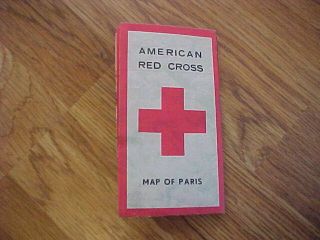 Vintage Wwii American Red Cross Map Of Paris France 1944 Map For Us Soldiers