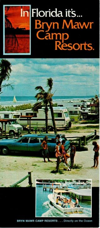 Vintage Bryn Mawr Camp Resorts Brochure - Fort Lauderdale,  Florida - 1970 