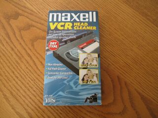 Vintage Maxell Vp - 100 Vcr Head Cleaner Tape Dry Type