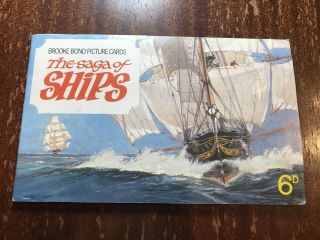 The Saga Of Ships Brooke Bond Tea Picture Cards Book Incomplete 38 Of 50 Vintage