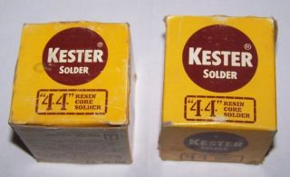 2 Vintage1 Pound KESTER 44 RESIN CORE 25 & 31 Solder w/ Box 2